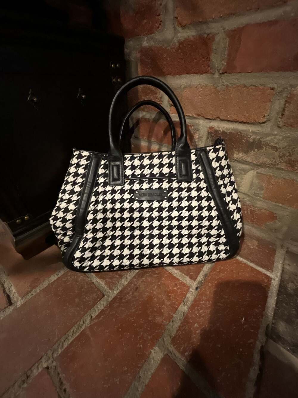 Vera Bradley Quilted Houndstooth Shoulder Tote Bag
